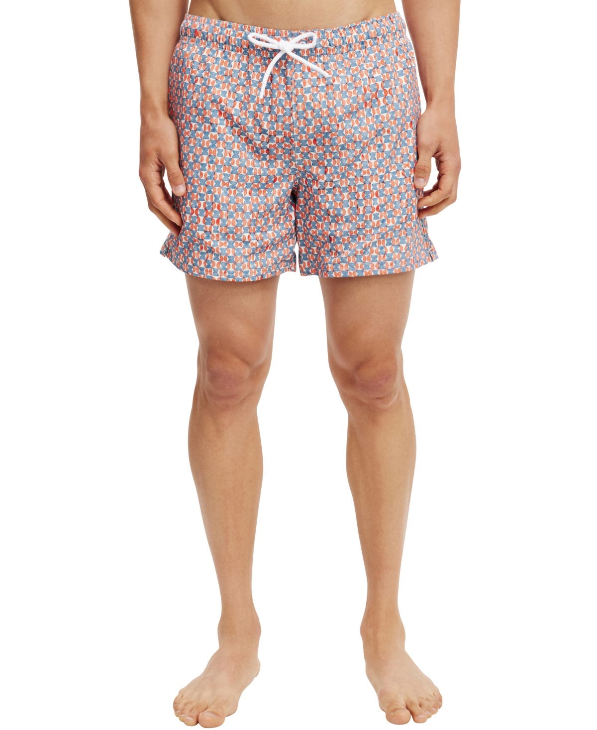 Shop Cotton On Men's Stretch Swim Shorts In Red Blue Micro