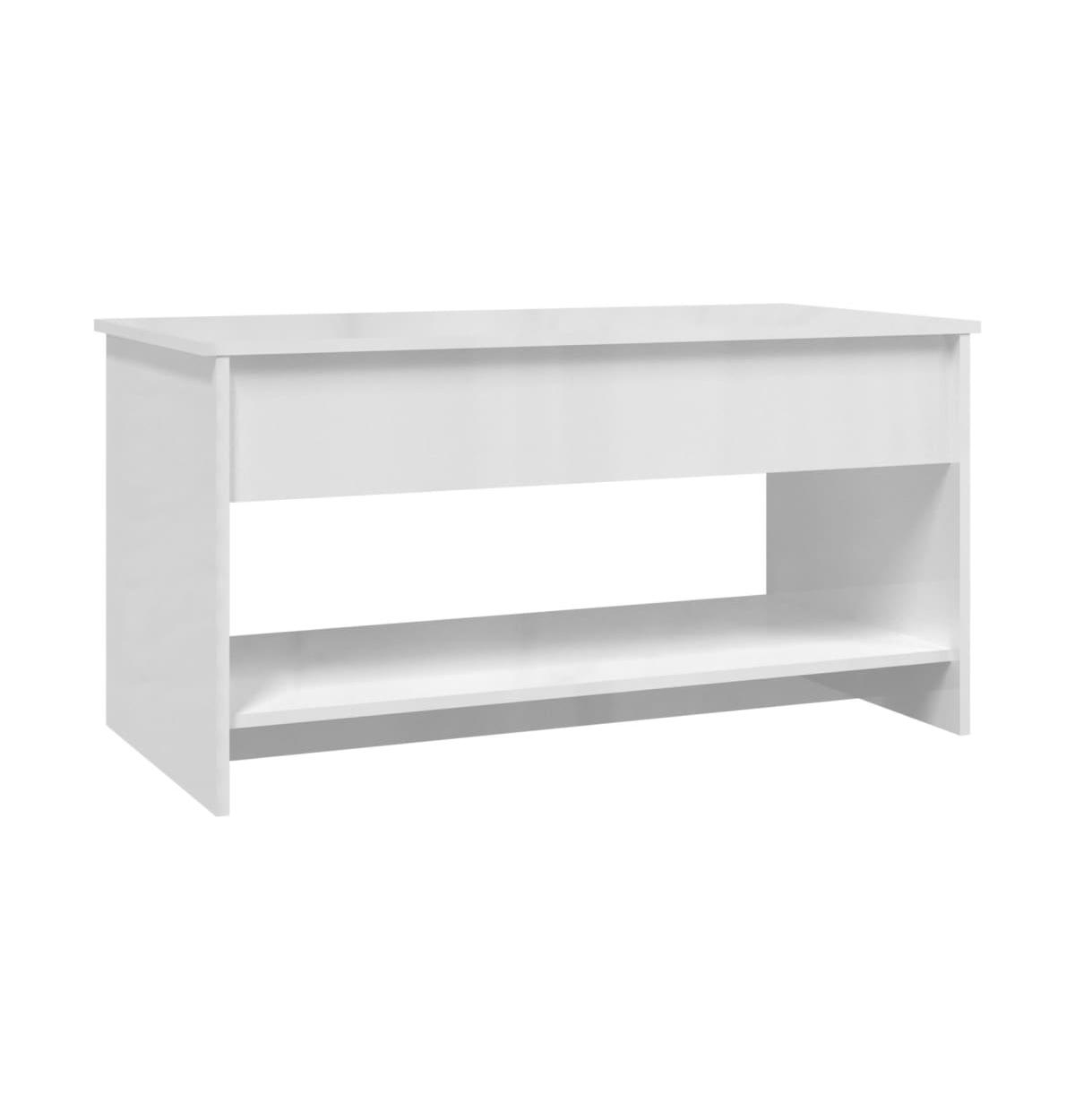 vidaXL Coffee Table High Gloss White 40.2