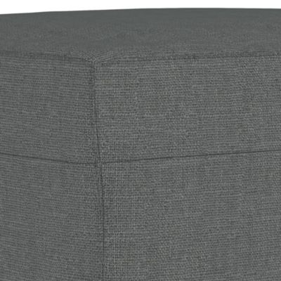 Footstool Dark Gray 27.6"x21.7"x16.1" Fabric