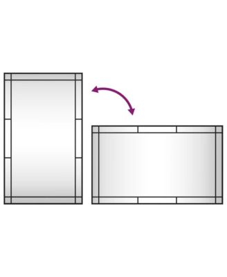 Wall Mirror Black 23.6"x39.4" Rectangle Iron
