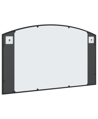 Wall Mirror Black 39.4"x23.6" Arch Iron