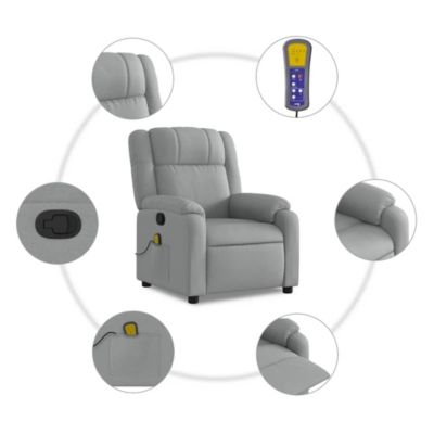  Standard Size  Fabric Upholstery   Massage Function, Reclining Design   Recliner Chair
