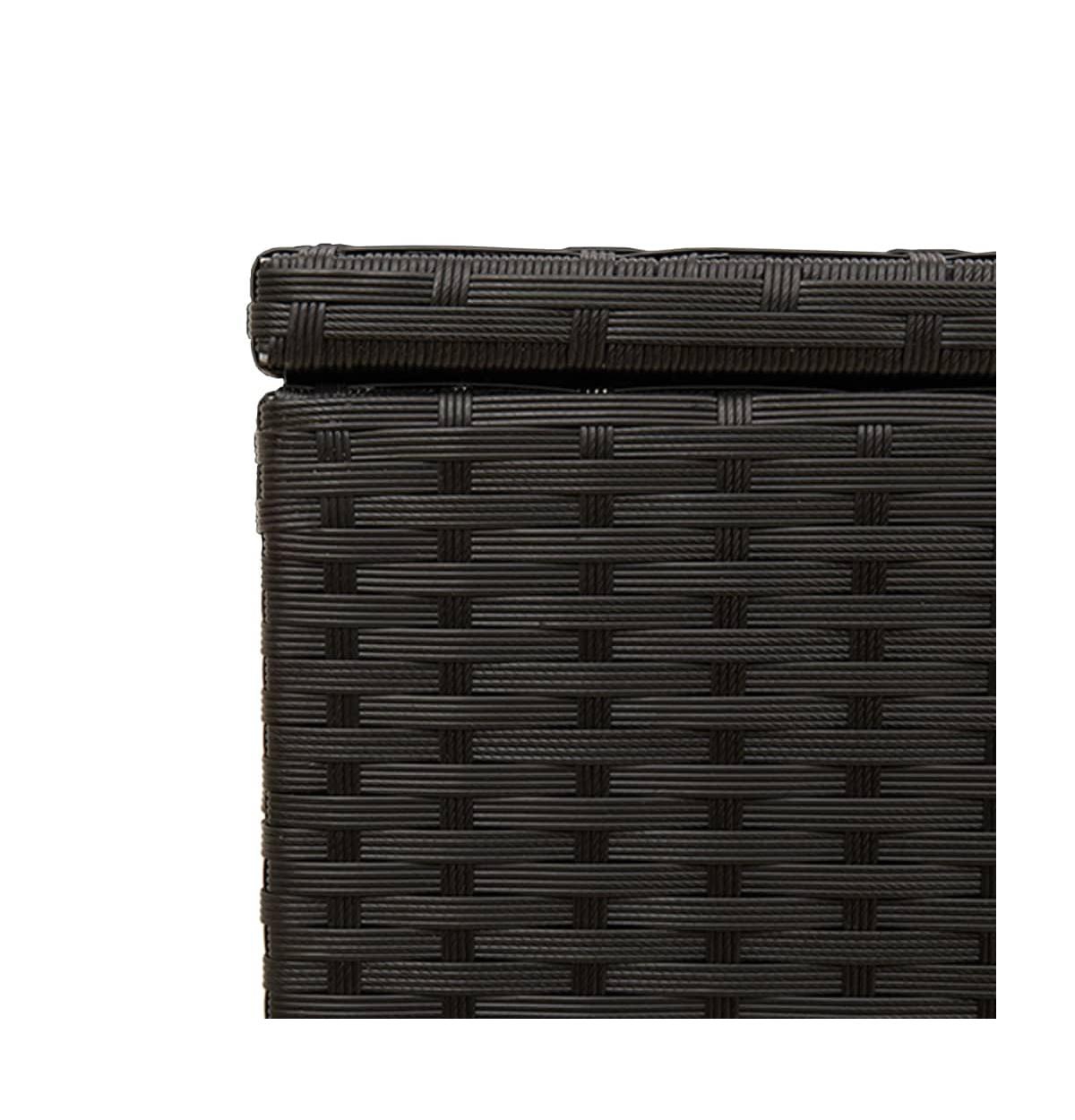 vidaXL Garden Storage Box76.9 Gal Poly Rattan - Black