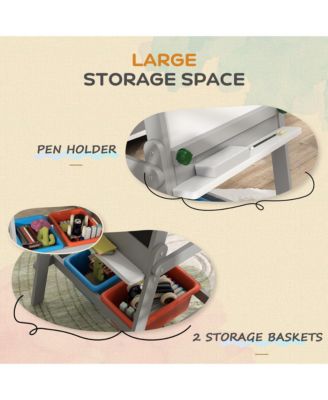 Double Sided Art Easel for Toddlers with board & Chalkboard