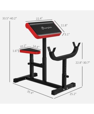 Preacher Curl Bench, Adjustable Preacher Bench for Home Gym,