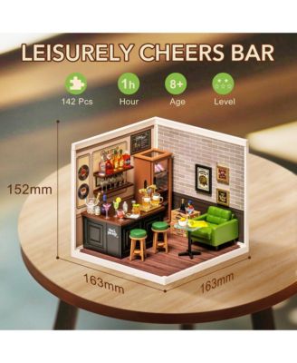 3D Puzzles Plastic House Building Set Toy DIY Building Set Toys Playset Gifts for Teens Adults, Multicolor, 7.36"2.76"11.30"