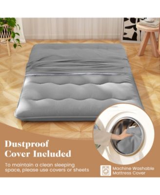 Foldable Futon Mattress with Washable Cover and Carry Bag