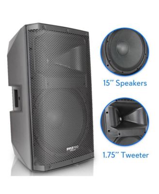 15" Bluetooth Stage & Studio PA Speaker with MP3/USB/SD Playback, 1400W, Digital LCD Display & LED Lights