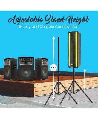PS65ACT w/ Mic Input, Party Lights, FM Radio, Tripod & Remote Portable Bluetooth PA Speaker System