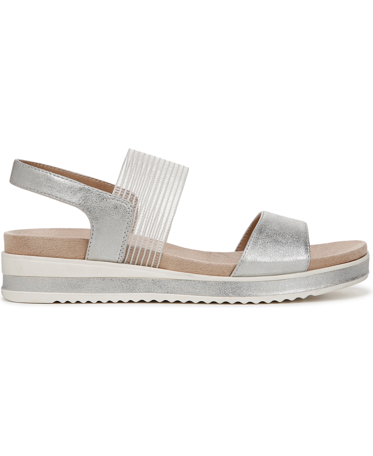 LIFESTRIDE WOMEN'S ZING ROUND OPEN TOE WEDGE SLINGBACK SANDALS 