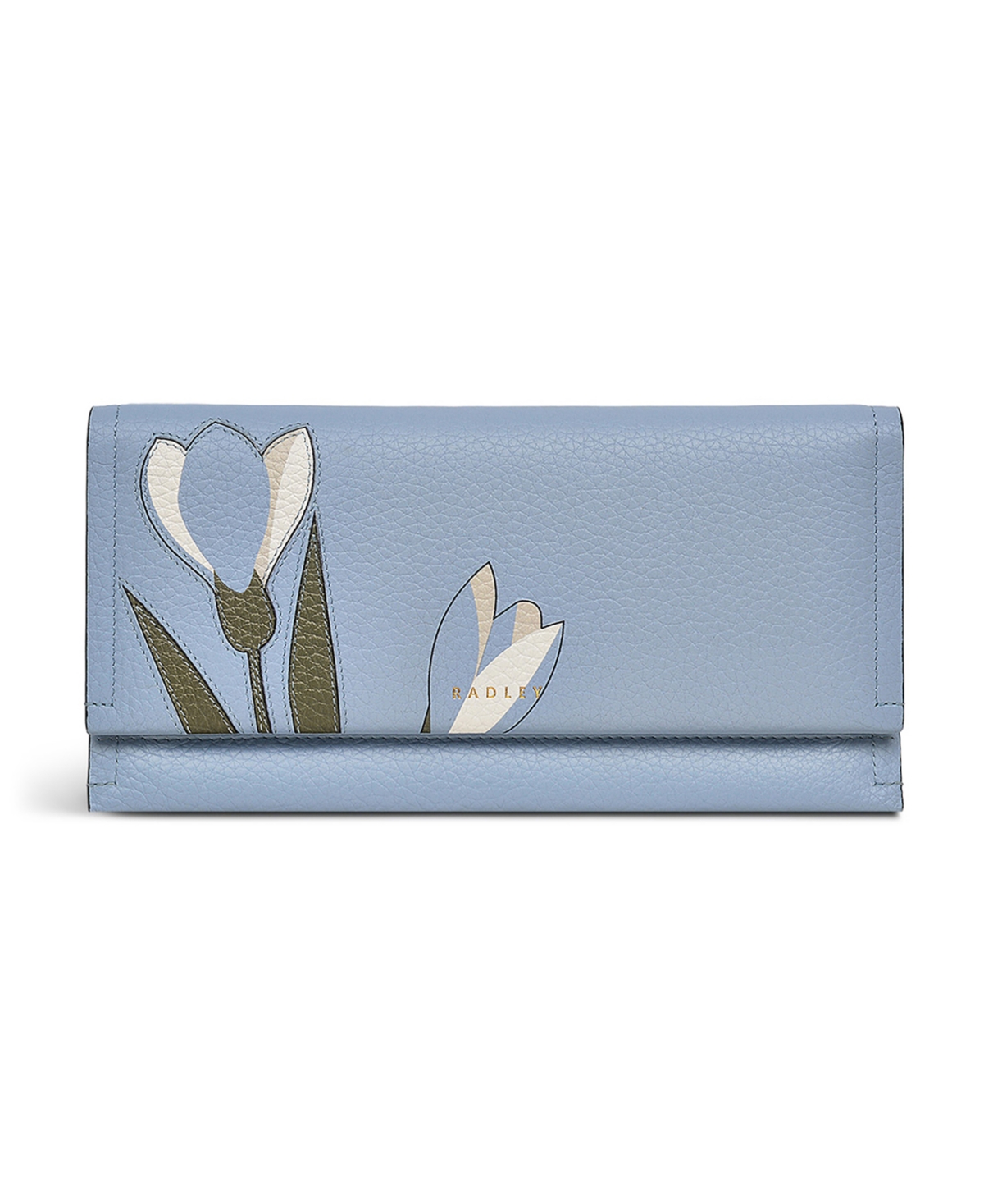 Oak Street Snowdrops Flapover Wallet - Smoke Blue