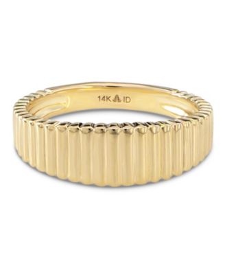 Devata Ribbed Band Ring in 14K Gold Size 8 approx 37 grams - Gold 400$