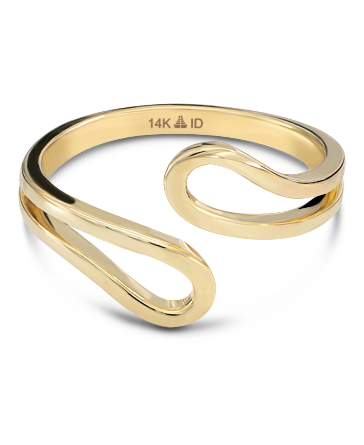 Loop Bypass Ring in 14K Gold, Size 6, approx. 2.9 grams. - Gold