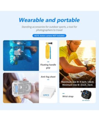 50 in 1 Action Camera Accessory Kit Compatible with GoPro Hero 12 11 10 9 DJI OSMO 4 3 2 Insta360 X3 X2 GO 3 SJCAM DBPOWER AKASO VicTsing APEMAN WiMiUS QUMOX Lightdow Campark Sony Sports DV