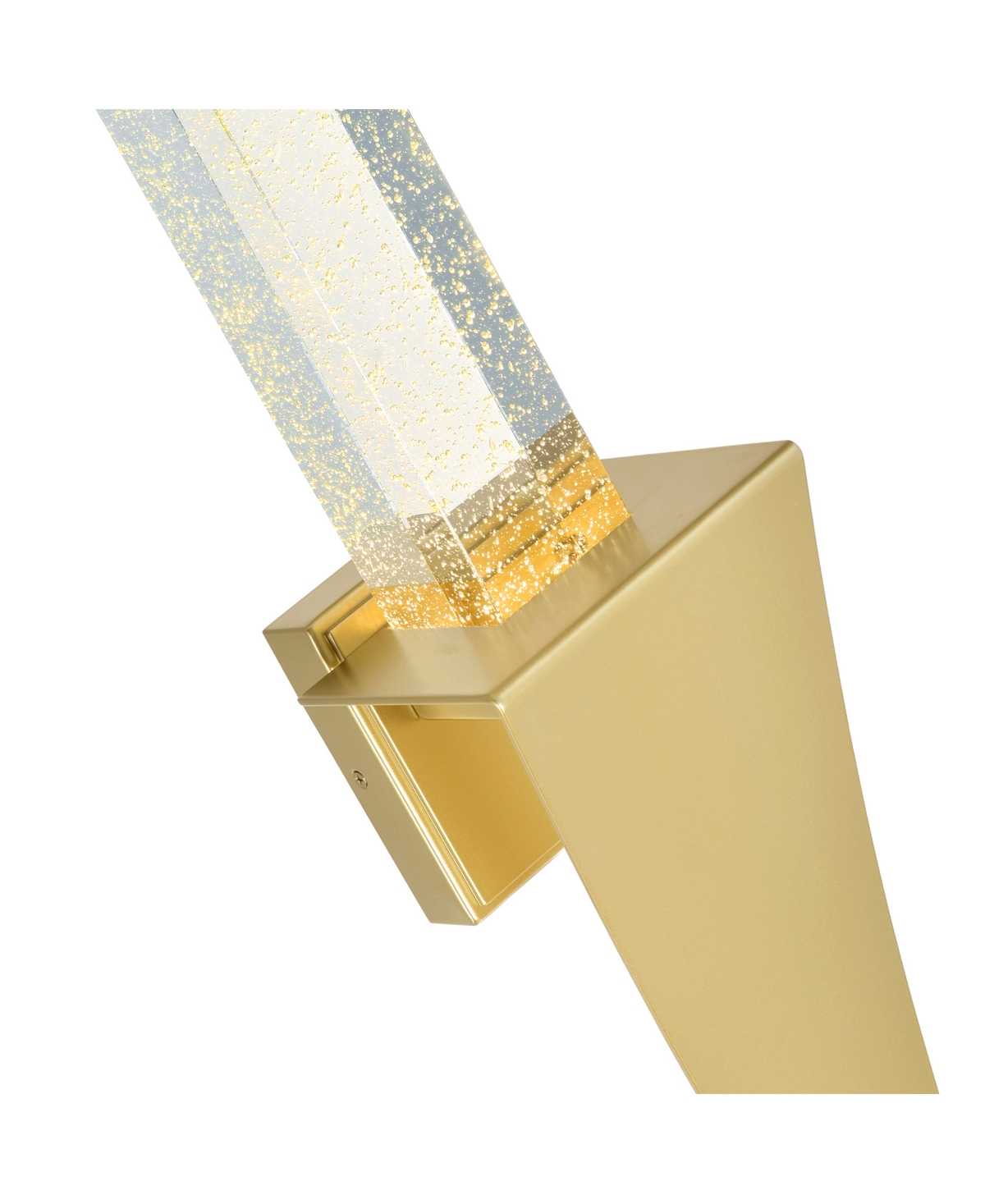 Cwi Lighting 30" Metal Catania Integrated Led Wall Light In Satin Gold
