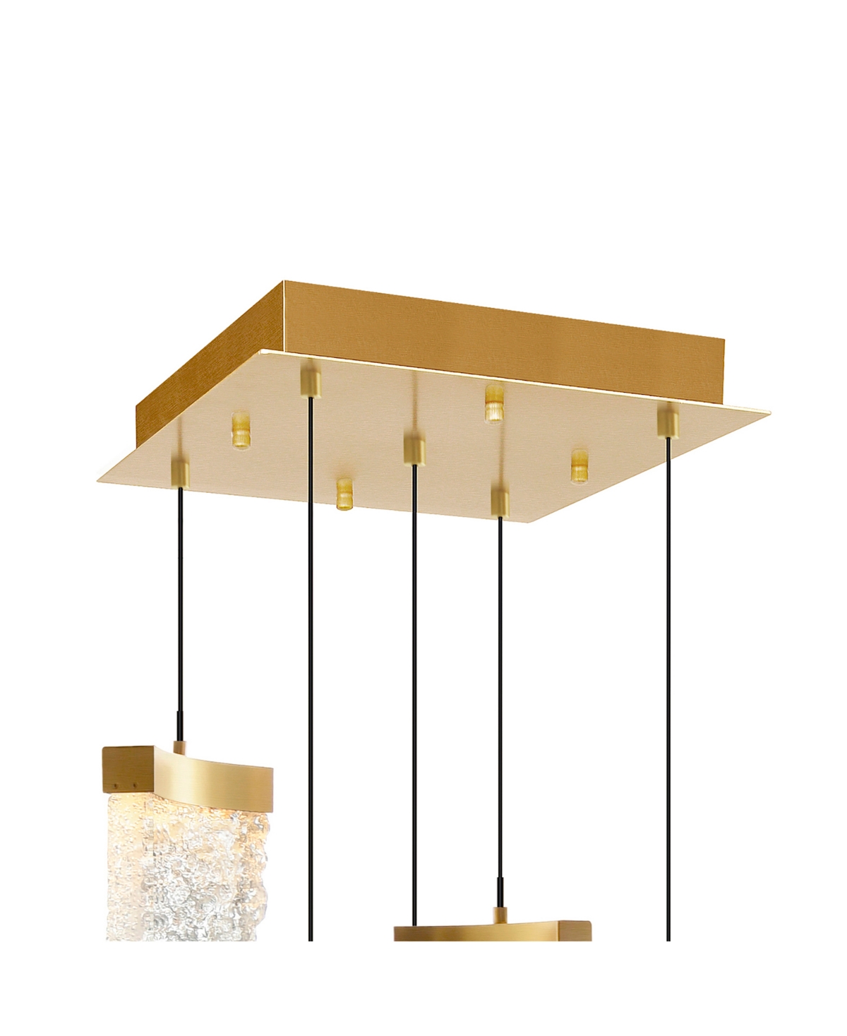 Cwi Lighting 12" Metal Lava Integrated Led Mini Pendant In Brass