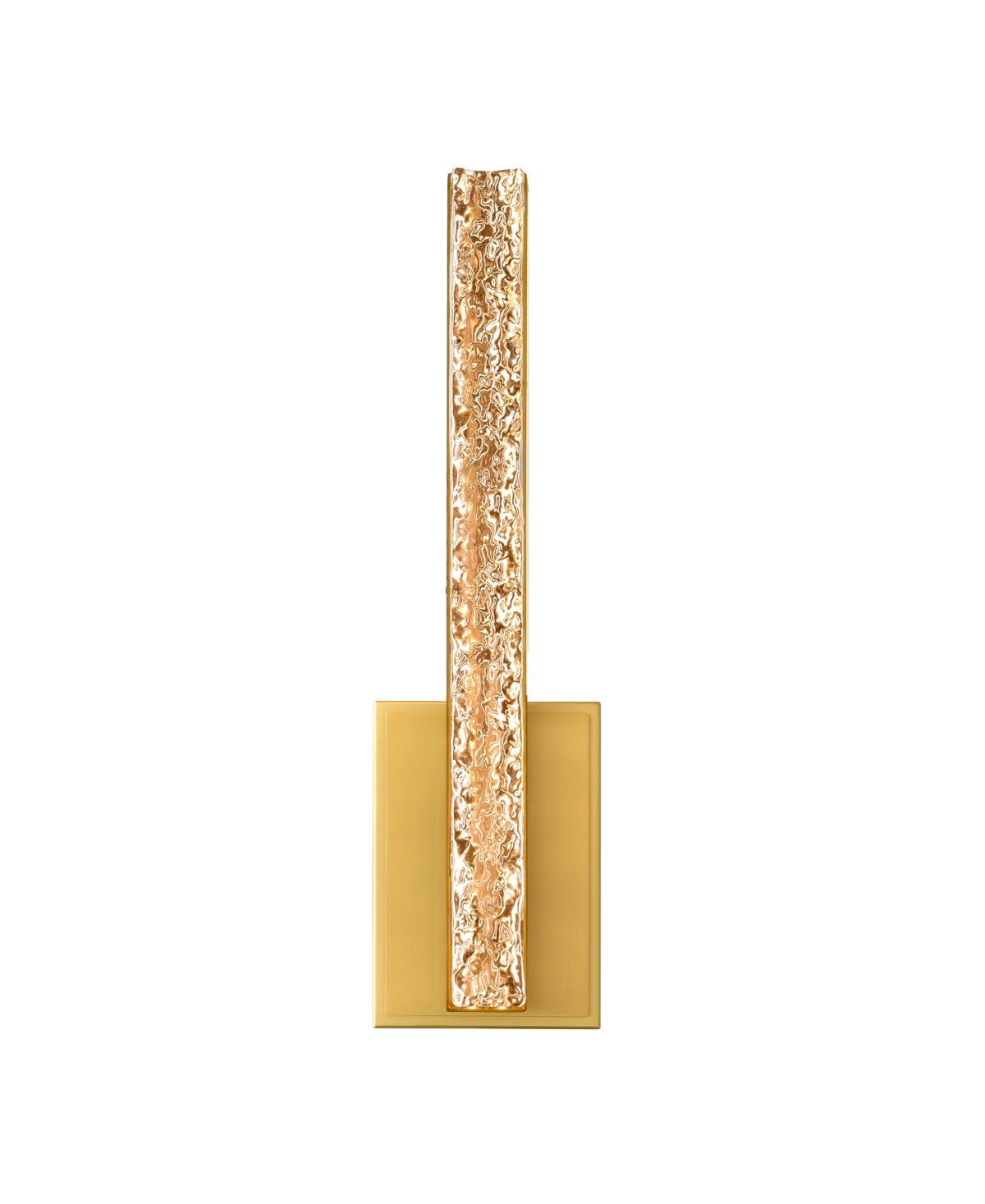Shop Cwi Lighting 16" Metal Stagger Integrated Led Wall Light In Brass
