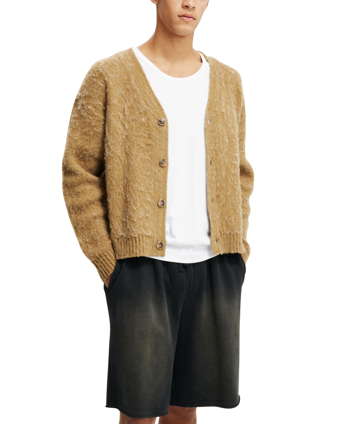 Shop Cotton On Men's Super Baggy Fleece Shorts In Black