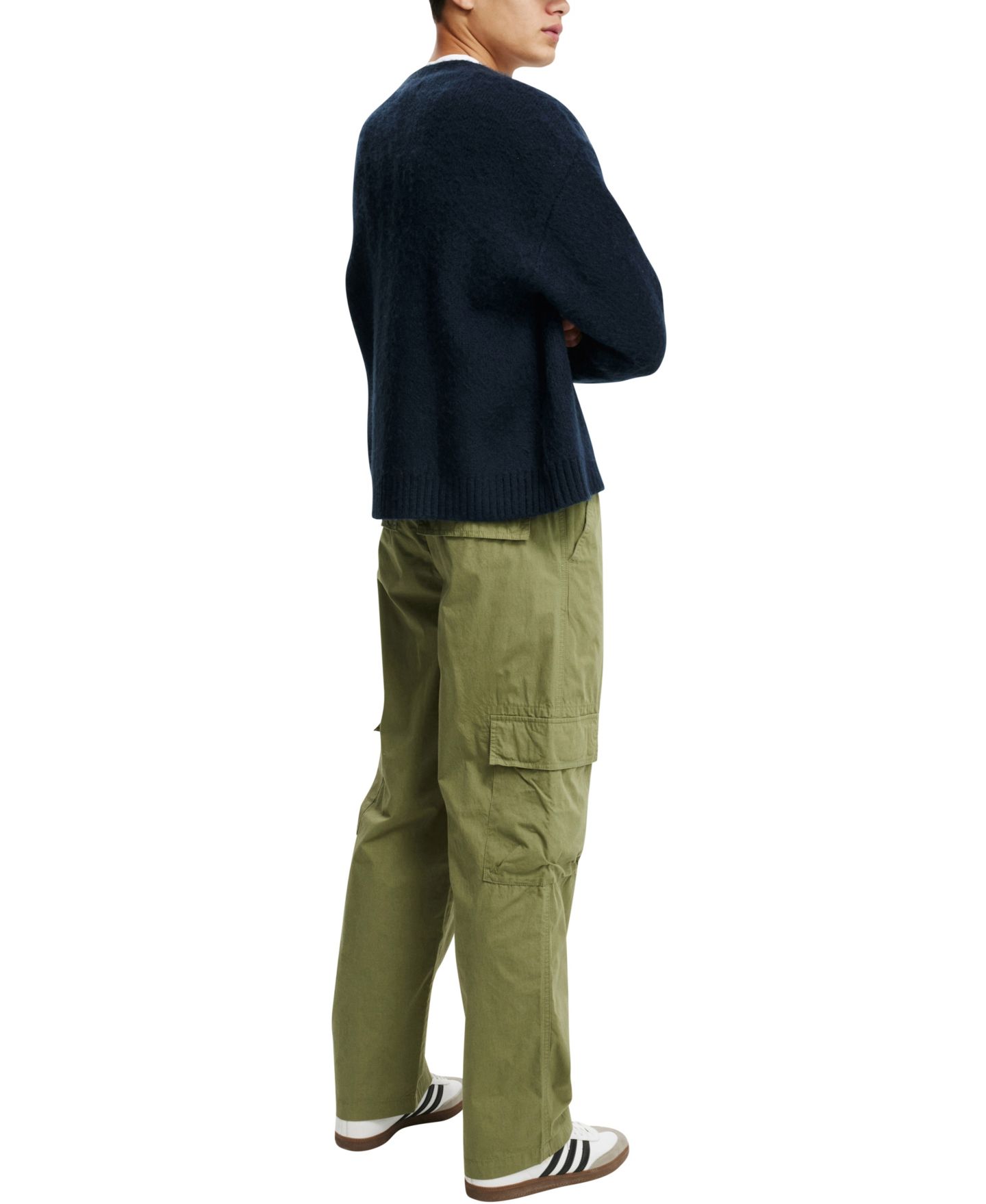 Мужские брюки Cotton On Knox Baggy Cargo, цвет: Тёмно-зелёный — фото 5