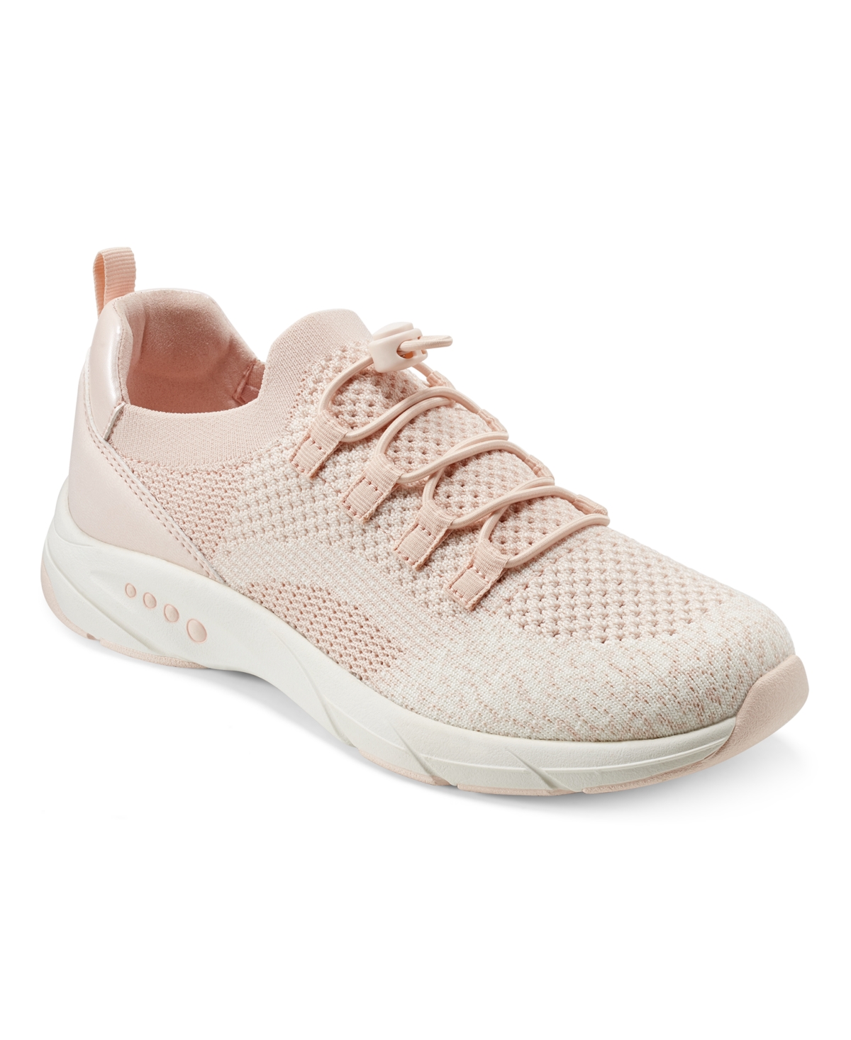 Shop Easy Spirit Women's X Denise Austin Astrid Knit Slip-on Sneaker In Pale Peach,ivory Multi