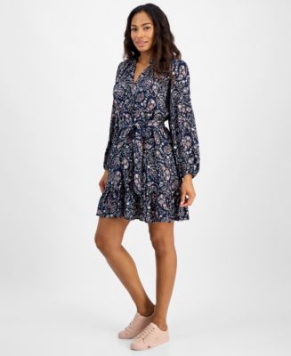 売れ筋商品|||トミー ヒルフィガー カットソー トップス レディース Plus Size Floral-Print Popover Tunic, Exclusively at Macy's Blue Multi Floral Plus Size Shirts & Tops - Macy's
