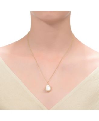 Genuine Freshwater Pearl with .925 Sterling Silver Necklace