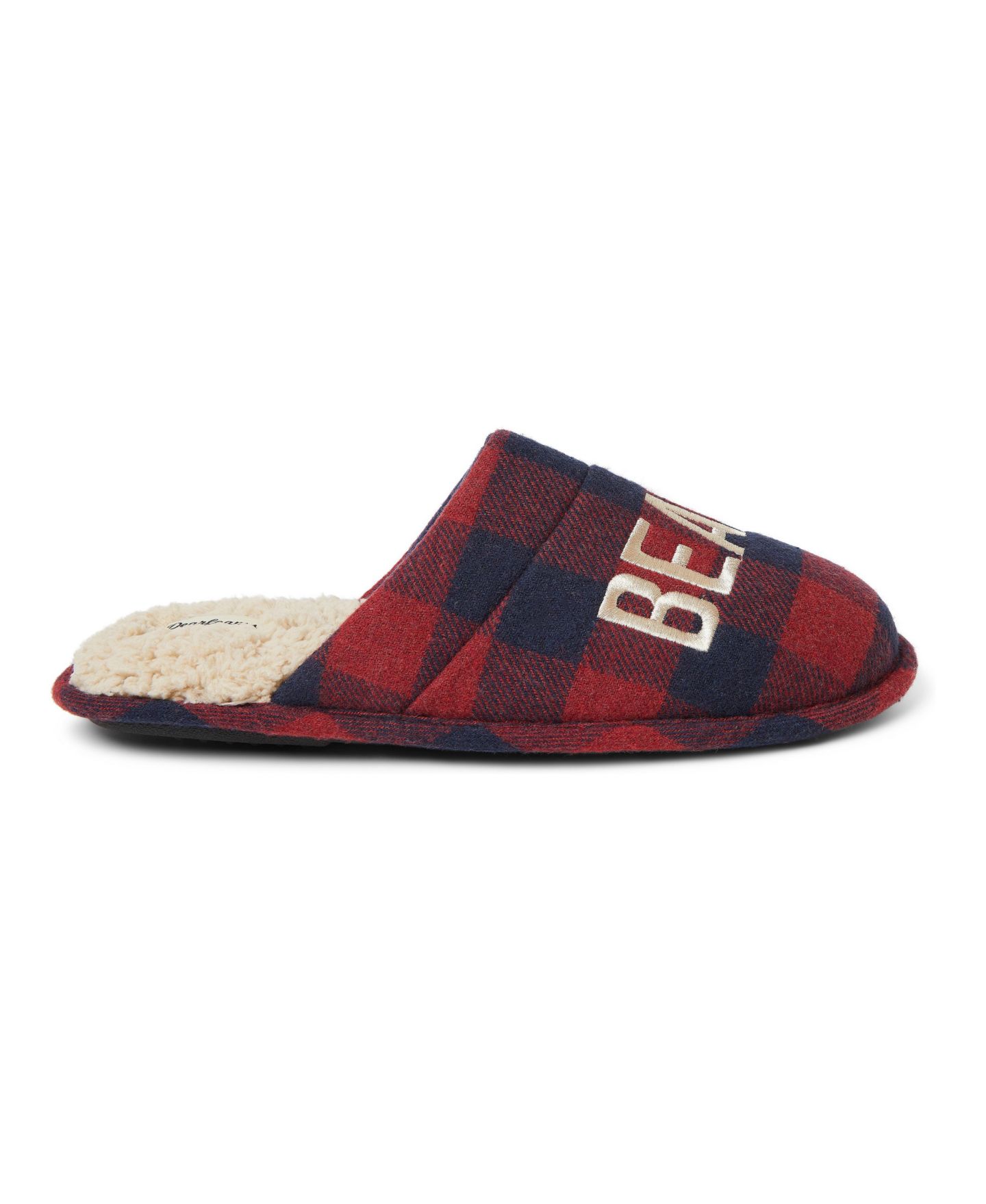 Мужские тапочки Dearfoams Tyler Novelty Holiday Christmas Scuff Slipper, цвет: Клетчатый — фото 3