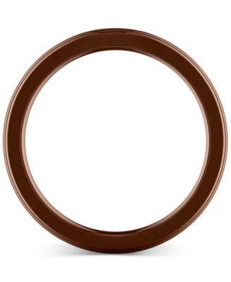 Men's Black Sapphire Low Dome Comfort Fit Wedding Band (1-1/6 ct. t.w.) in Brown & Black Tungsten