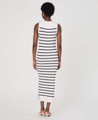 French Connection Women's Nadina Striped Sleeveless Rib-Knit Dress - Macy's