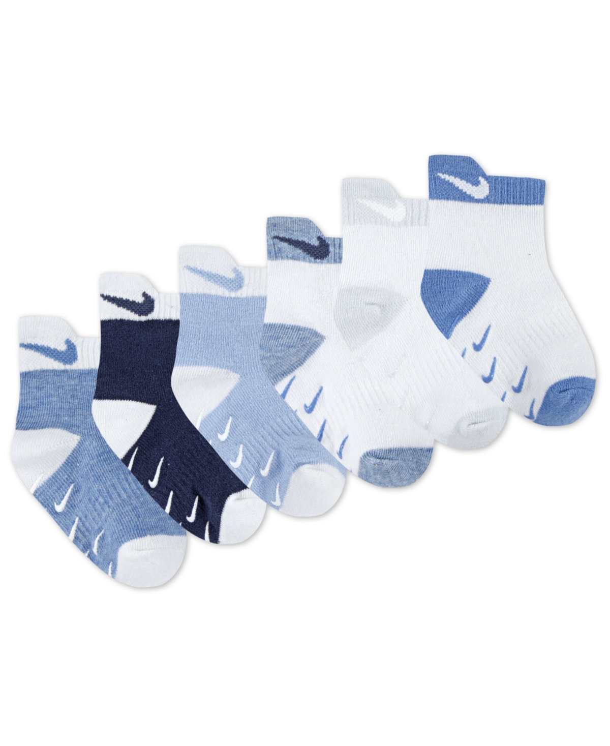 Nike Baby Or Toddler Tab Gripper Socks, Pack Of 6 In Baltic Blue