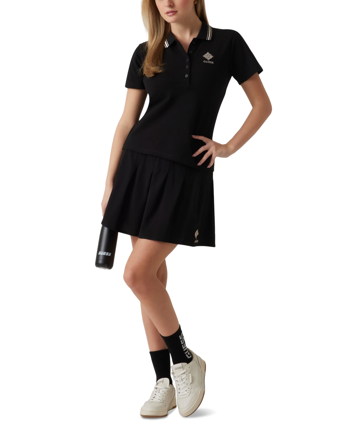 Guess Women's Suzanne Pleated Pull-on Tennis Skirt In Yosemite Brown