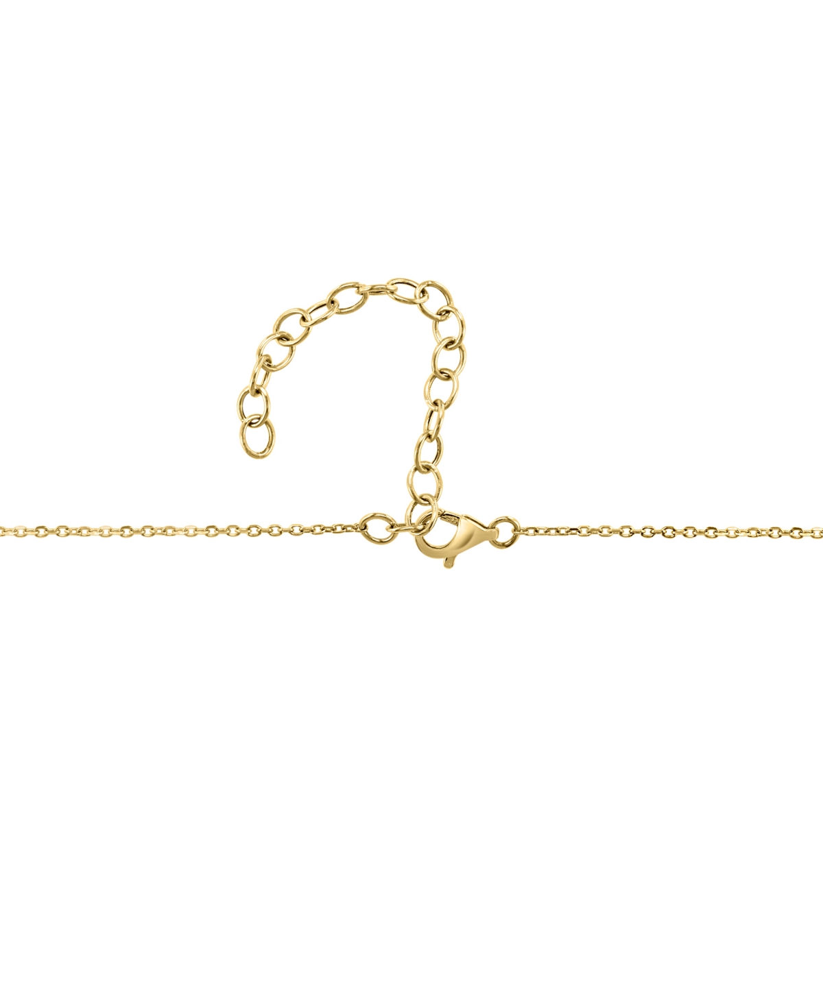 EFFY COLLECTION EFFY EMERALD (3/4 CT. T.W.) & DIAMOND (1-1/8 CT. T.W.) DOUBLE PEAR HALO 18" PENDANT NECKLACE IN 14K  