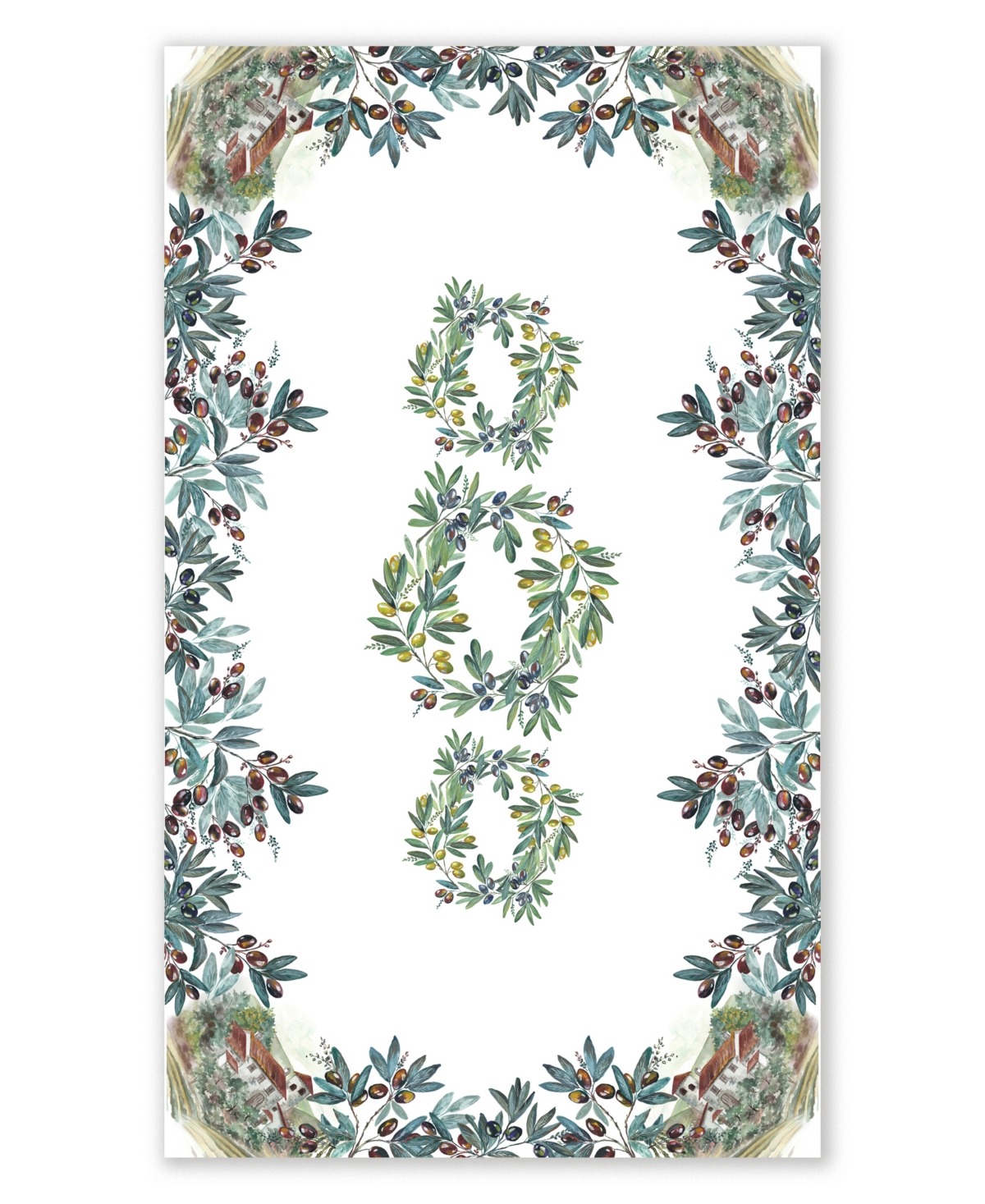 Laural Home Olive Grove Tablecloth, 70" X 120" In Green