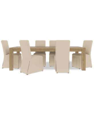 7pc Dining Set (Davie Rectangular Table & 6 Estby Chairs)