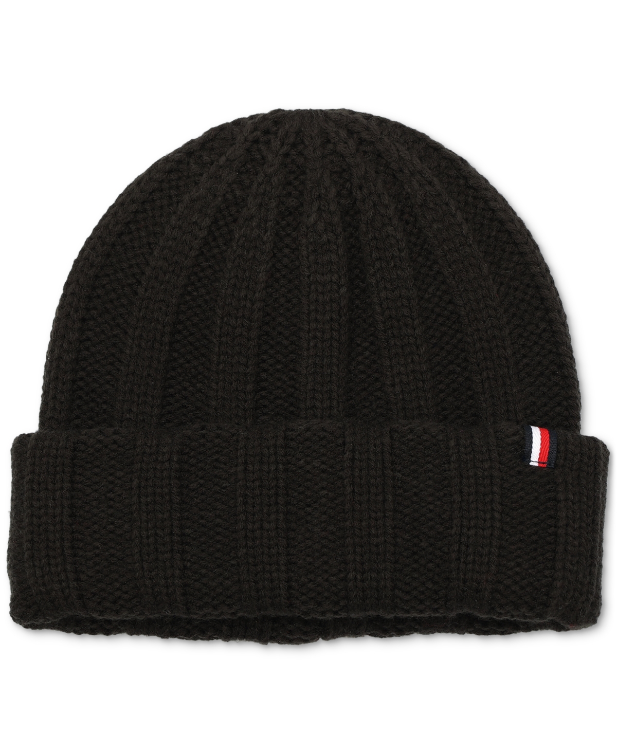 Tommy Hilfiger Men's Chunky Ribbed-knit Beanie In Black