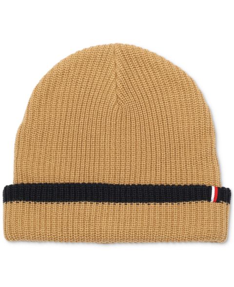 Мужская шапка Tommy Hilfiger Tipped Ribbed-Knit, цвет: Classic Kh