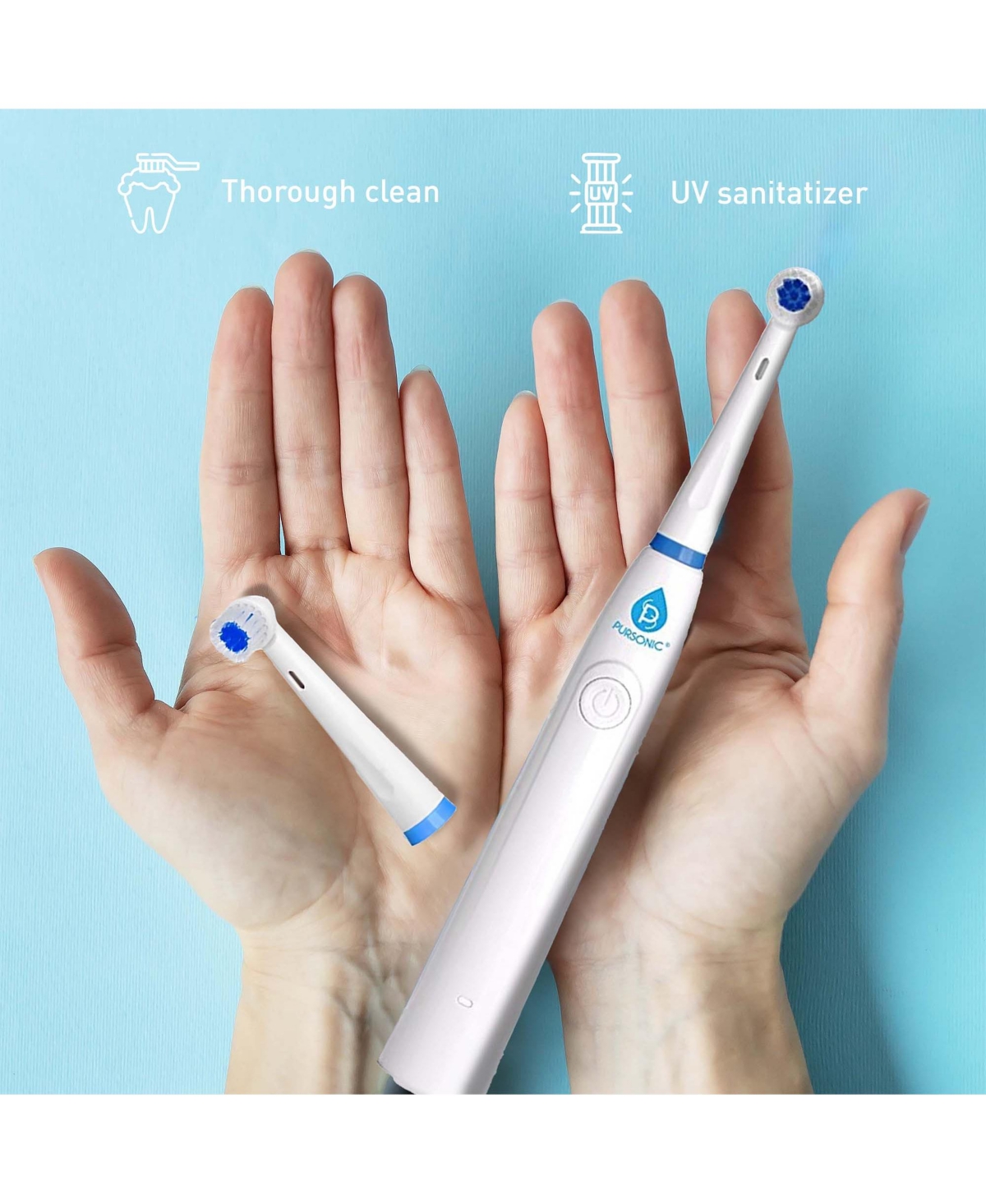 Pursonic Advanced Smile Care Bundle – Led Whitening Kit, Whitening Strips, & Electric Toothbrush "