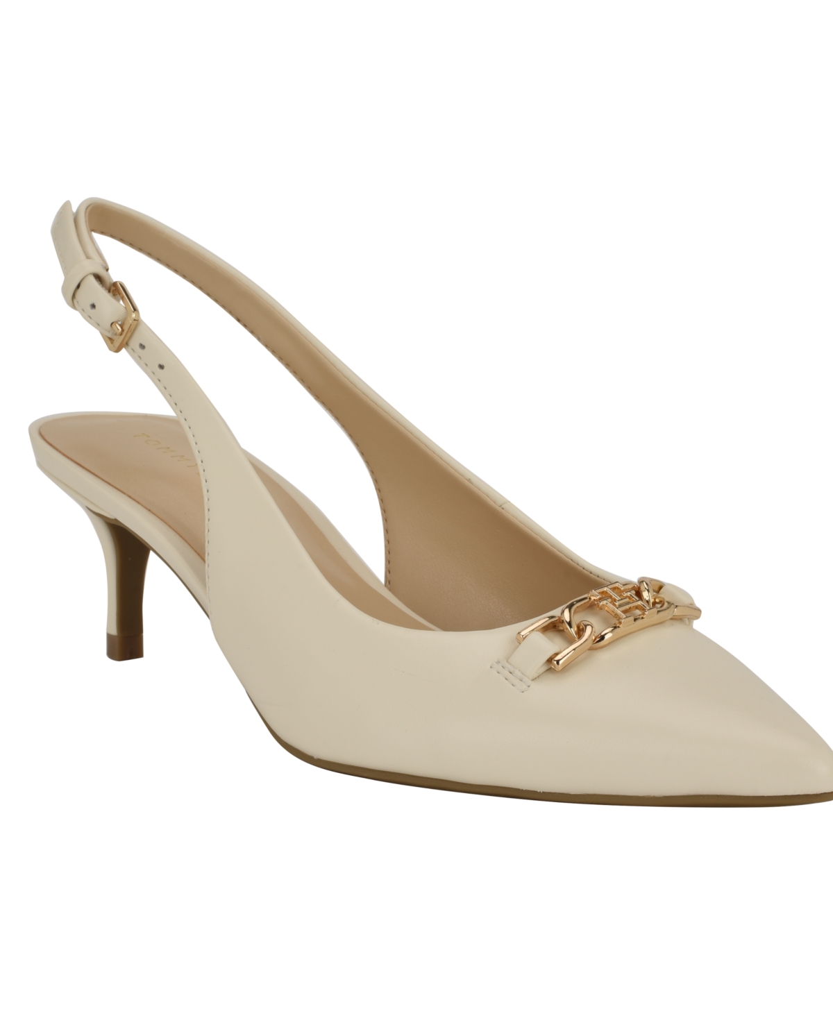 Tommy Hilfiger Tienna Slingback Pointed Toe Pump In Ivory