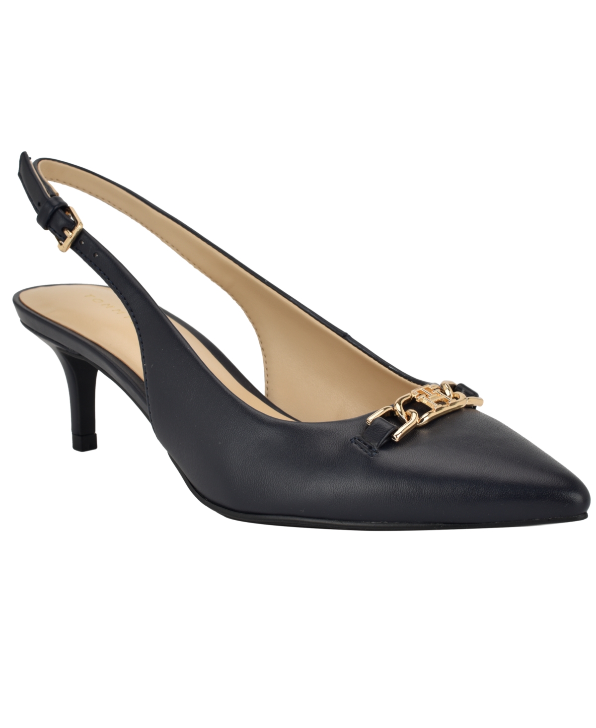 Tommy Hilfiger Women's Tienna Slingback Pointed Toe Pumps In Dark Blue