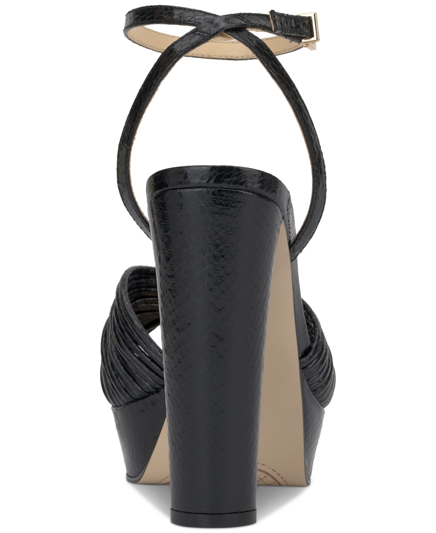 Женские сандалии Jessica Simpson Immie Platform Dress Sandals, цвет: Чёрный металлик змеиный — фото 3