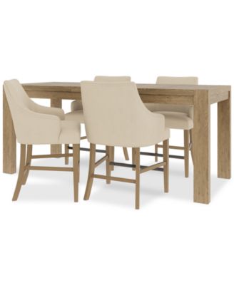 5pc Counter Height Dining Set (Davie Table & 4 Nelin Stools)