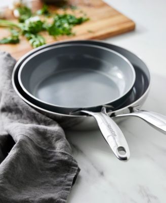 Valencia Pro Stainless Steel 8" & 10" Open Frypan Set