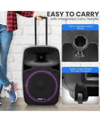 400W Bluetooth Indoor/Outdoor PA Speaker with FM, USB, SD, AUX, Lights, Microphone, Remote