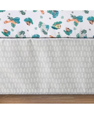 Safari Adventures 7 Piece Baby Nursery Crib Bedding Set, Quilt, Crib Sheets, Crib Skirt, and Changing Pad Cover