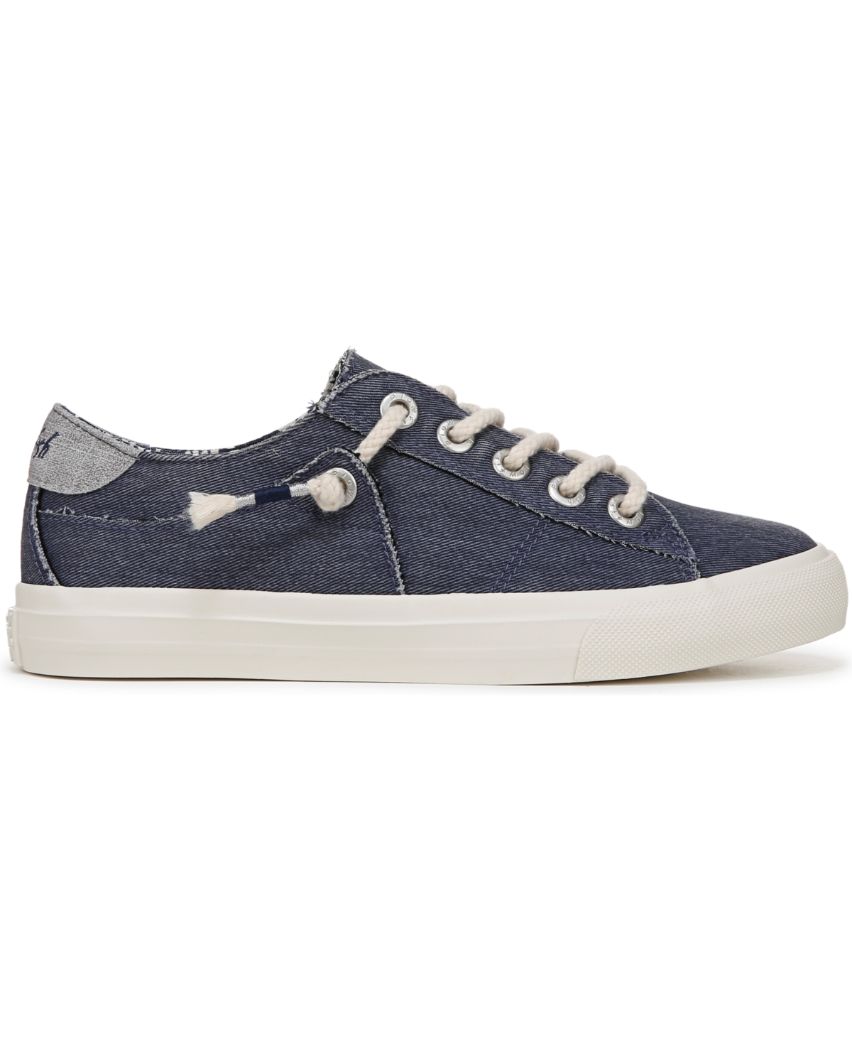 Shop Blowfish Malibu Women's Martina Lace Up Platform Sneakers In Navy Twill Fabric