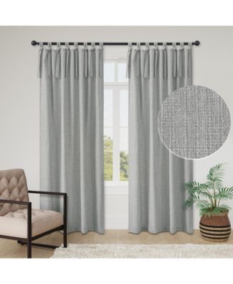 Garrett Textured Tie Knots Curtains Pair, 52"X84"