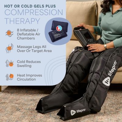 AXIS Pro Air Compression Leg Massager with Heat – 8-Chamber Full Leg Recovery System for Calf, Thigh & Foot – Air Compression Boots