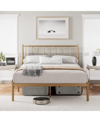 gaomon Platform Bed Frame with Headboard Modern Bed Frame with Large ...