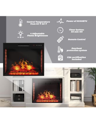 TV Stand Fits TVs up to 75 inches with Electric Fireplace