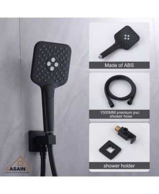 10 Inch Wall Mounted Square Shower System Set with Handheld Spray